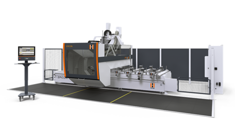 Holz-Her Epicon 7335: the 5-axis CNC machining centre with gantry design Gantry 5-axis CNC machining centre Epicon 7335 from HOLZHER