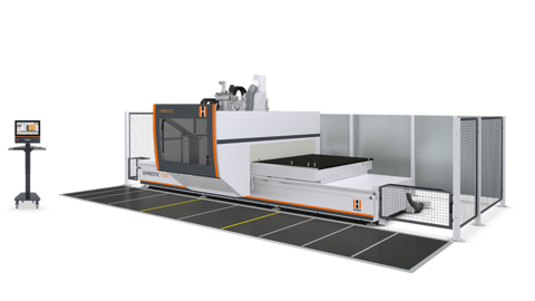 5-Achs CNC Nesting Bearbeitung mit dem CNC-Bearbeitungszentrum DYNESTIC 7535 von HOLZHER Die Nesting 5-Achs CNC Maschine von HOLZHER - dynamische Bearbeitung im XXL-Format mit der Dynestic 7535