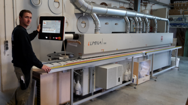 The next step to perfection with the edgebander LUMINA 1380 Reference custumor Pfefferle is delighted by the new edgebander LUMINA 1380